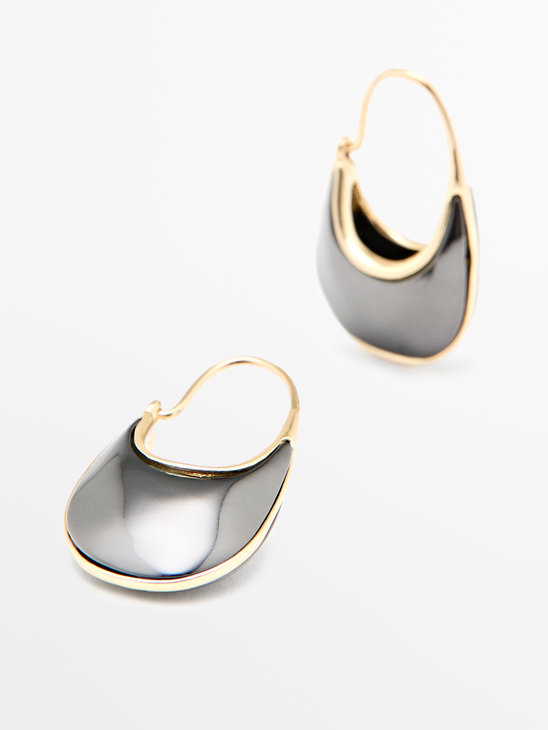 Stone ring earrings